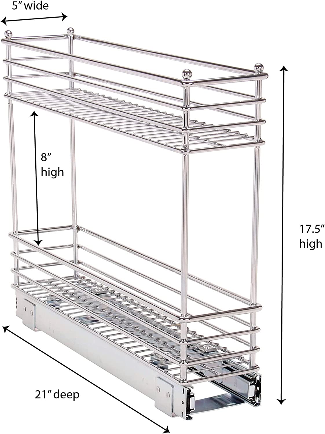 Household Essentials Narrow Sliding Cabinet Organizer