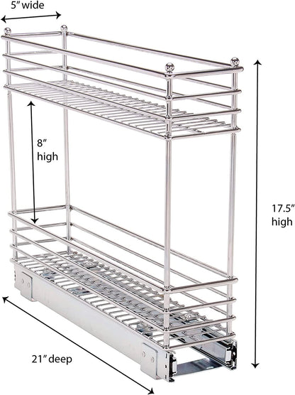 Household Essentials Narrow Sliding Cabinet Organizer